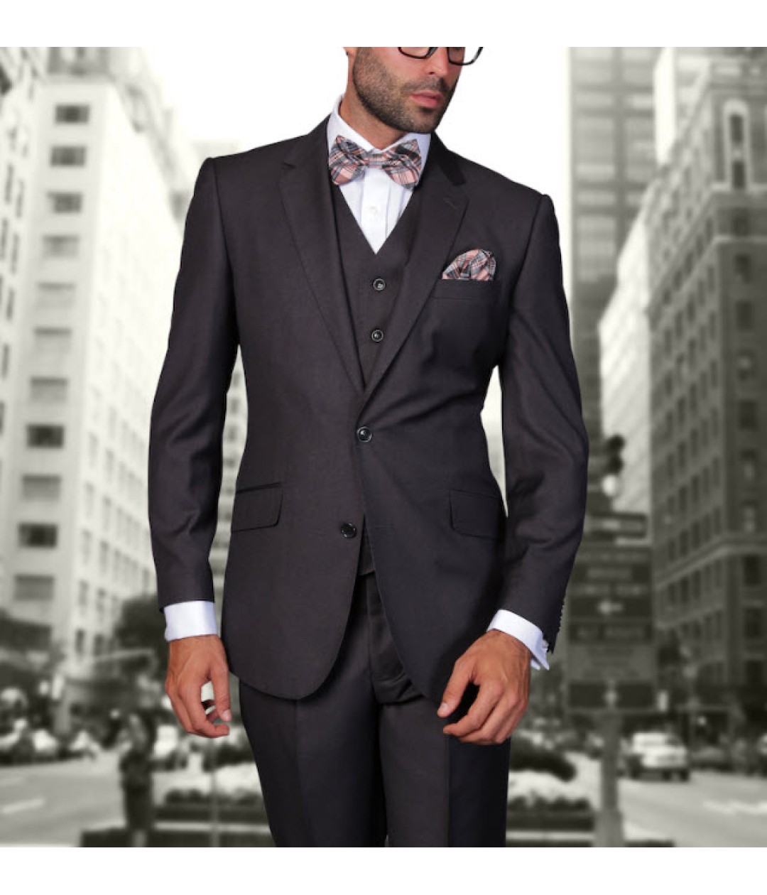 sale 3 piece 3pc charcoal statement suit